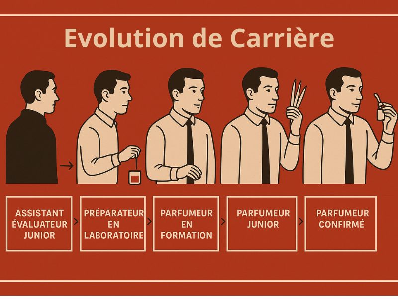 Evolution de la carrière d'un parfumeur